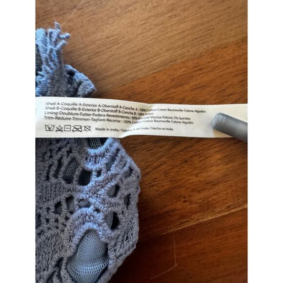 FREE PEOPLE ONE Athena Bralette in Twinkling Perry (Periwinkle Blue)XS - Picture 4 of 4